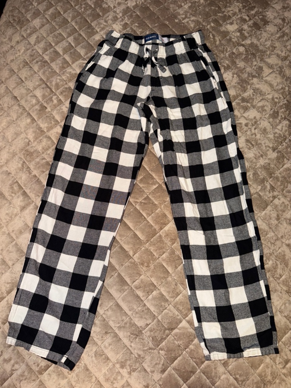 Old Navy Black and White Buffalo Check Men’s Pants